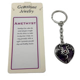 Keyring - Mystical Dragon Heart Amethyst (Set of 6)