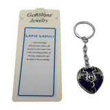 Keyring  - Mystical Dragon  Heart Lapis (Set of 6)