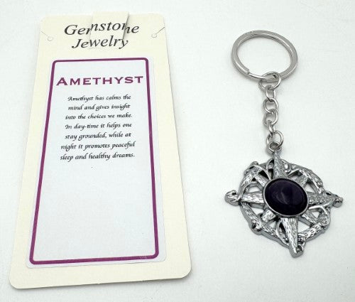 Keyring - Compass Amethyst (Set of 6)