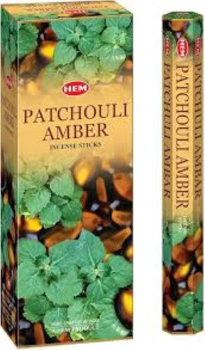 Incense - HEM Patchouli Amber Hexa (Box of 6)