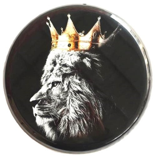 Round Metal Wall Art - Lion King (35 x 35 x 1.5cm)