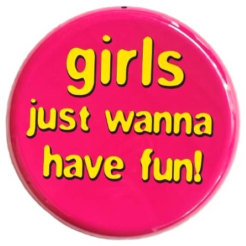 Round Metal Wall Art - Girls (35 x 35 x 1.5cm)