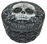 Trinket Box - Skulls n Flowers (11.5 x 11.5 x 6.8cm)