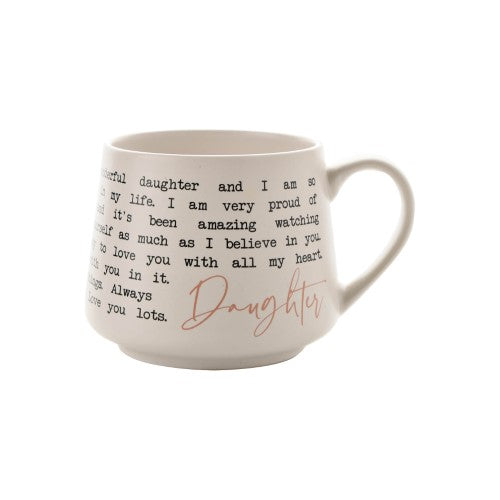 Stoneware Mug - Moments Daughter (Set of 3)