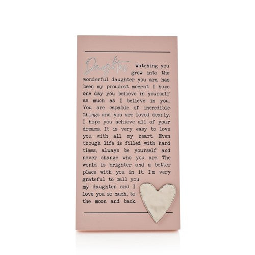 Standing Plaque - Moments Daughter (20.6cm)