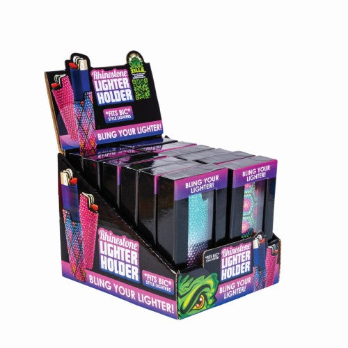 Metal Lighter Case - Smokezilla Rhinestone (Set of 12  Assorted)