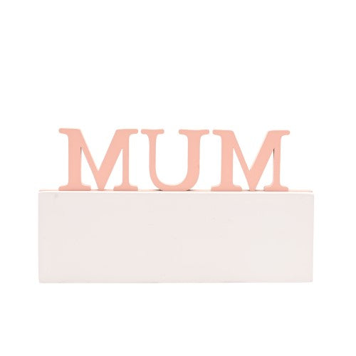 Standing Plaque - The Cottage Garden Floral Word Mum (10.5cm)