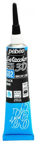 Pebeo 3D Setacolor Paints 20ml BLACK