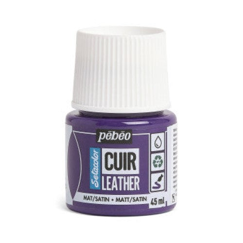 Pebeo Setacolor Leather Paints 45ml AUBERGINE VIOLET