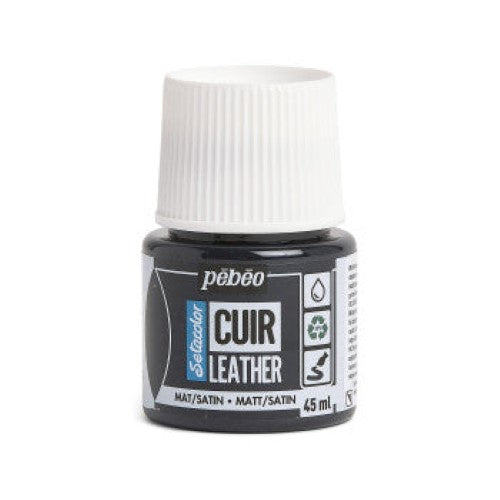Pebeo Setacolor Leather Paints 45ml EXTREME BLACK