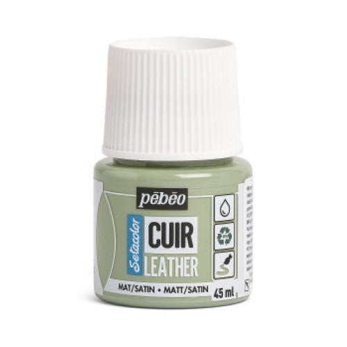 Pebeo Setacolor Leather Paints 45ml SAGE GREEN