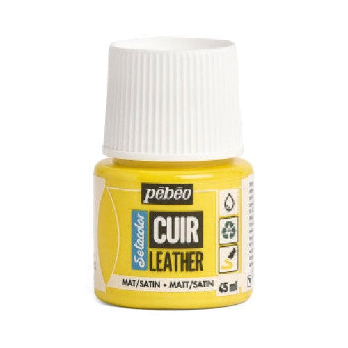 Pebeo Setacolor Leather Paints 45ml VIVID YELLOW