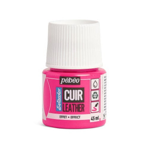 Pebeo Setacolor Leather Paints 45ml FLUORESCENT PINK