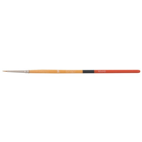 Princeton Snap! 9650 Short Handle Gold Taklon Round Brushes GOLD ROUND 3/0