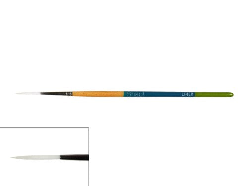 Princeton Snap! 9850 Short Handle White Taklon Liner Size 4 Brush WHITE LINER 4