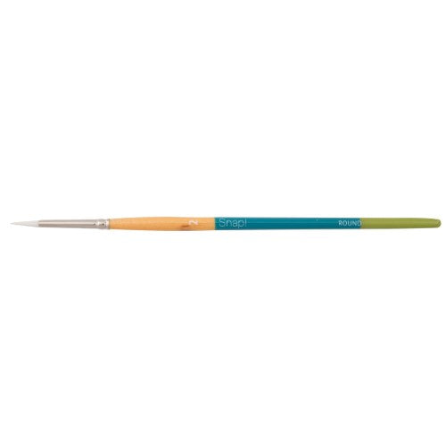 Princeton Snap! 9850 Short Handle White Taklon Round Brushes WHITE ROUND 2
