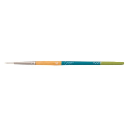 Princeton Snap! 9850 Short Handle White Taklon Round Brushes WHITE ROUND 4