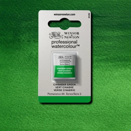 Watercolour Revival Colours Half Pan Paints CINNABAR GREEN