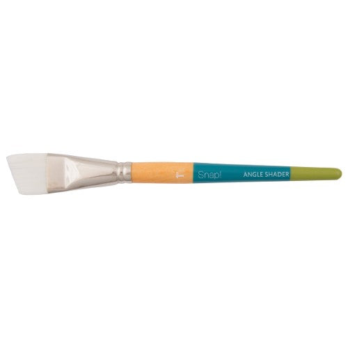 Princeton Snap! 9850 Short Handle White Taklon Angle Shader Size 1 BrushADER 1"