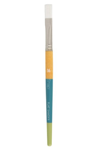 Princeton Snap! 9850 Short Handle White Taklon Flat Shader BrushesADER 16