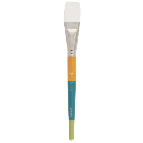 Princeton Snap! 9850 Short Handle White Taklon Stroke 1" Brush WHITE STROKE 1"