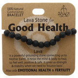 Health Bracelet Lava Stone - Set of 2