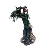 Gothic Angel On Skulls