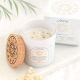 Cancer Orange & Chamomile Gemstone Glass Candle