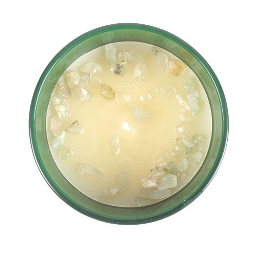 Libra Sweet Jasmine Gemstone Glass Candle
