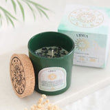 Libra Sweet Jasmine Gemstone Glass Candle