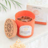 Capricorn Sandalwood & Jasmine Gemstone Glass Candle