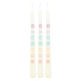 Set of 3 White Chakra Dinner Candles