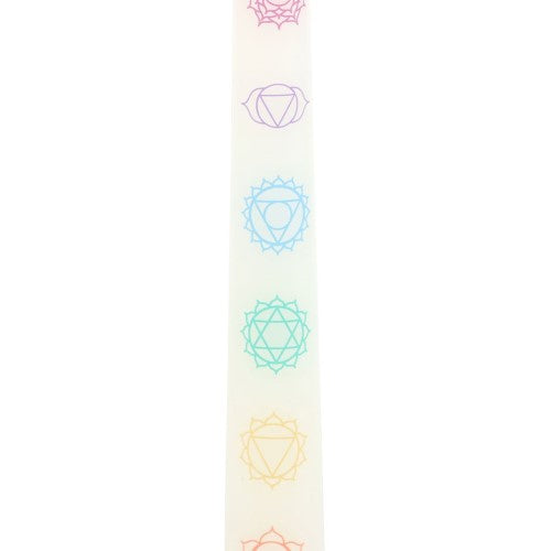 Set of 3 White Chakra Dinner Candles