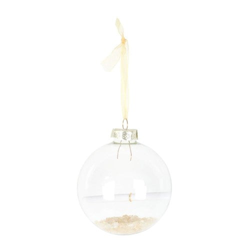 Citrine Manifestation Glass Christmas Bauble Kit