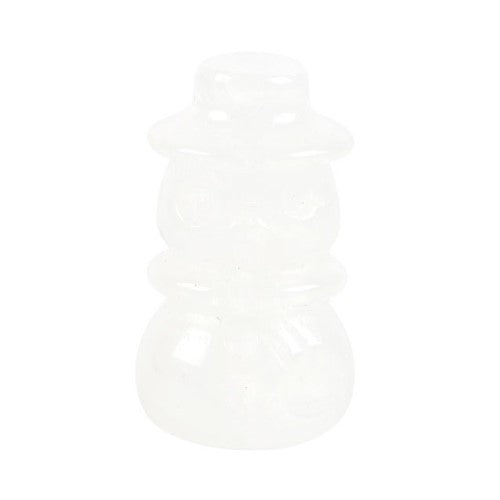 Clear Quartz Crystal Snowman in a Bag