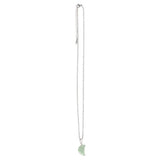 Green Aventurine Crystal Moon Necklace on Greeting Card