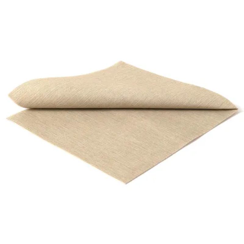 Taupe dinner napkins in a pack of 15, perfect for elegant table settings and versatile for any occasion.