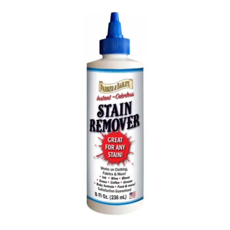 Parker Bailey Stain Remover: six 8oz bottles, effective on tough stains like ink, wine, grease for clothing and fabrics.