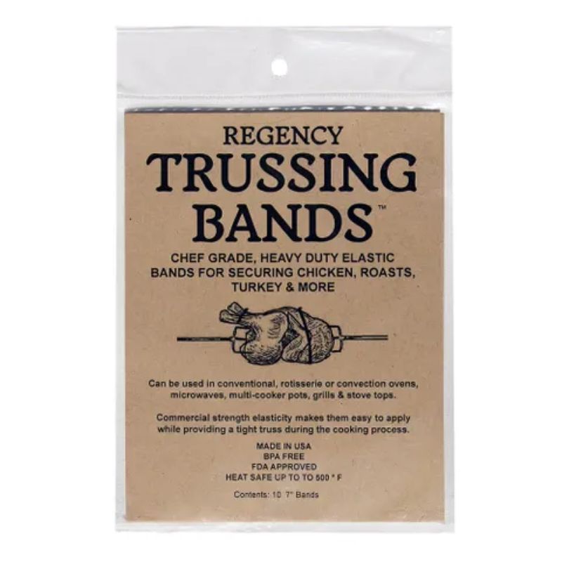 Heavy-duty trussing bands by Regency Wraps, perfect for securing meats and vegetables while cooking.