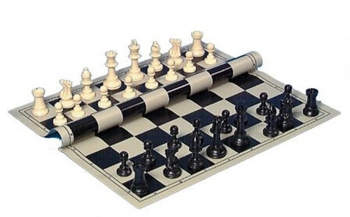 Chess board, tournament folding, PVC 50cm with pieces