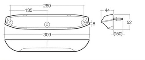 12/24V High Power Awning Lamp White - Narva