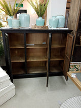 Black Distressed Sideboard - Old Pine