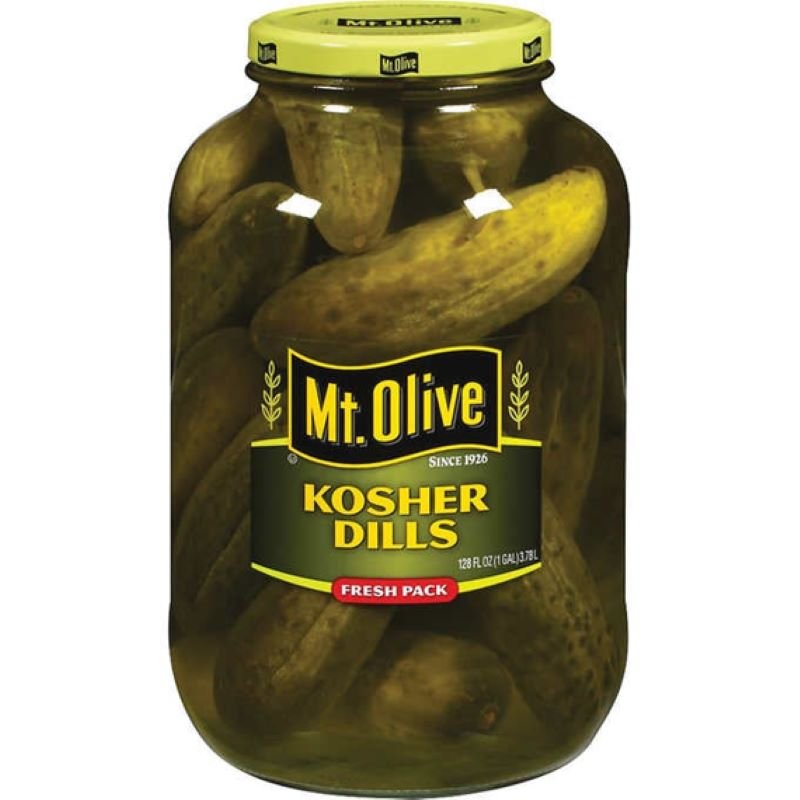 Gherkins Whole Kosher Dill Pickles in a 3.78L jar, offering a crunchy, tangy snack for barbecues, charcuterie, or everyday enjoyment.