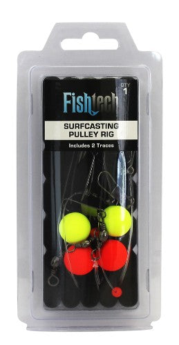 Fishtech Surfcasting Pulley Rig designed for effortless long casts and quick rig changes, ideal for surf fishing enthusiasts.