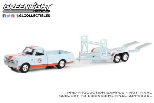Diecast Model - 1968 Chevrolet C-10 Shortbed and Tandem Car Trailer