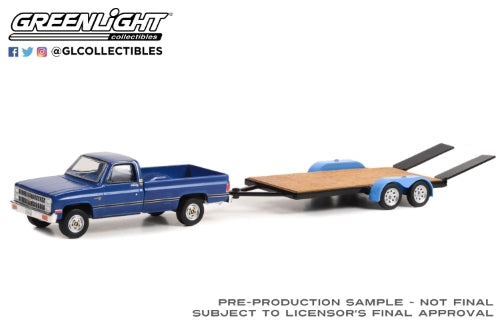 Diecast Model - 1981 Chevrolet C20 with Flatbed Trailer