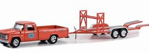 Diecast Model - 1967 Dodge D-100 with Tandem Car Trailer