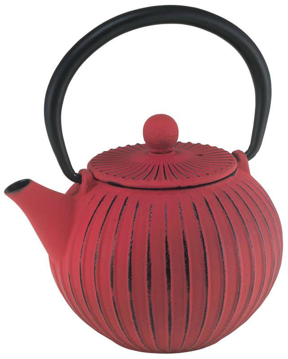 Avanti Ribbed Cast Iron Teapot, 500ml, features an elegant design perfect for brewing and serving tea.