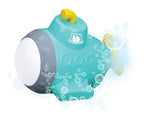 Vibrant submarine projector toy for kids, creating lively sea life projections during bath or pool play. Ages 1+.