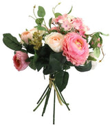 Artificial Rose Bouquet - 38cm (Dark Pink) (FL076LPK)